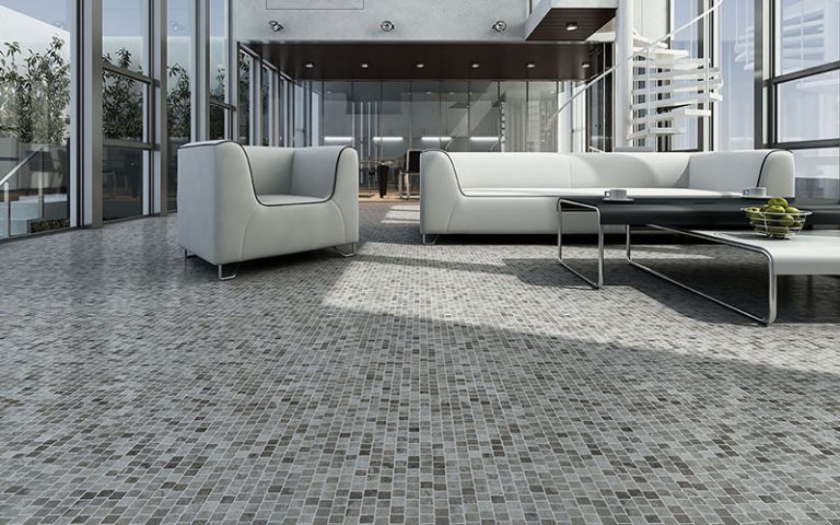 mosaic floor tiling